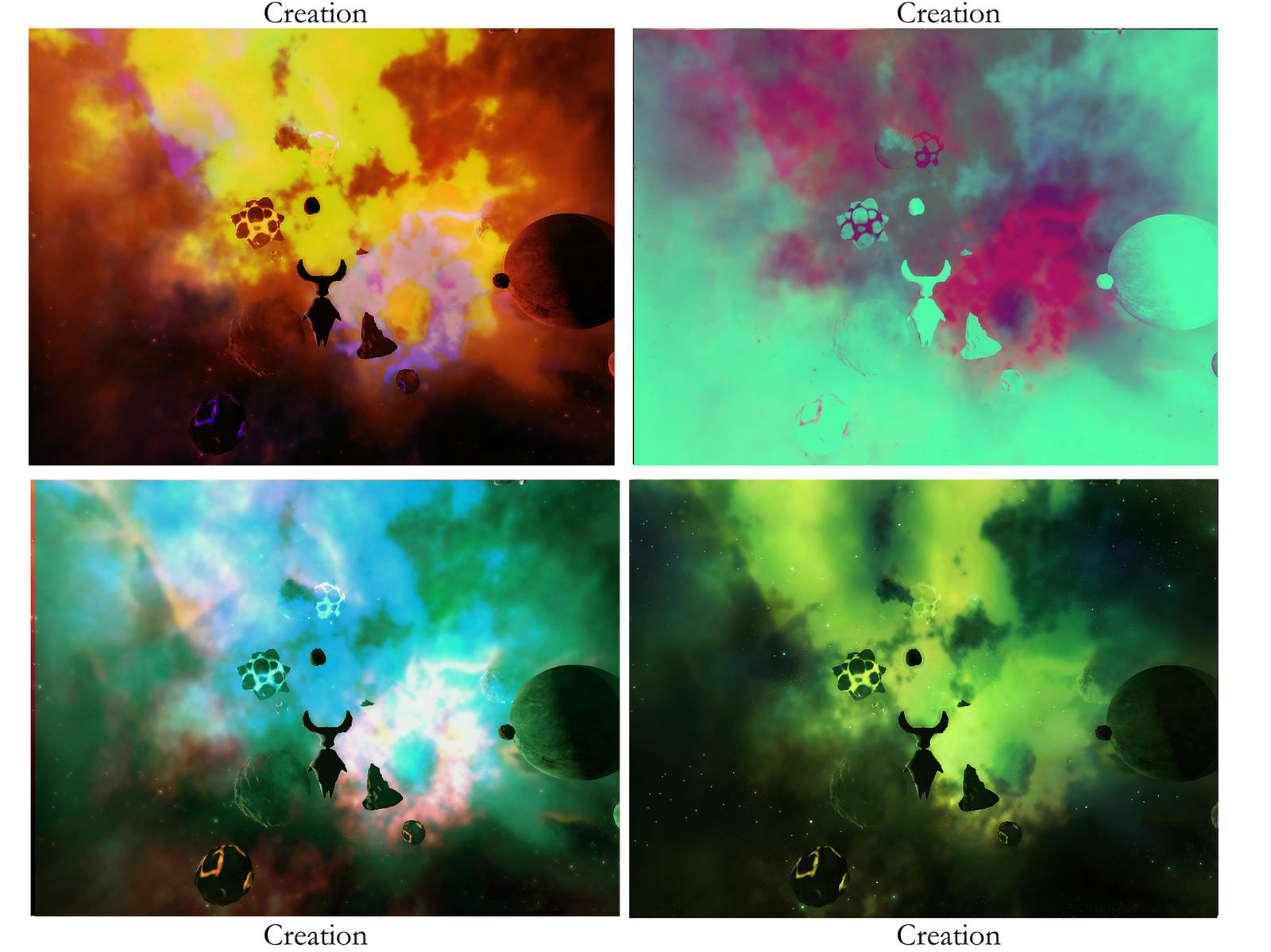 Color script for creation level by Ullbors on DeviantArt