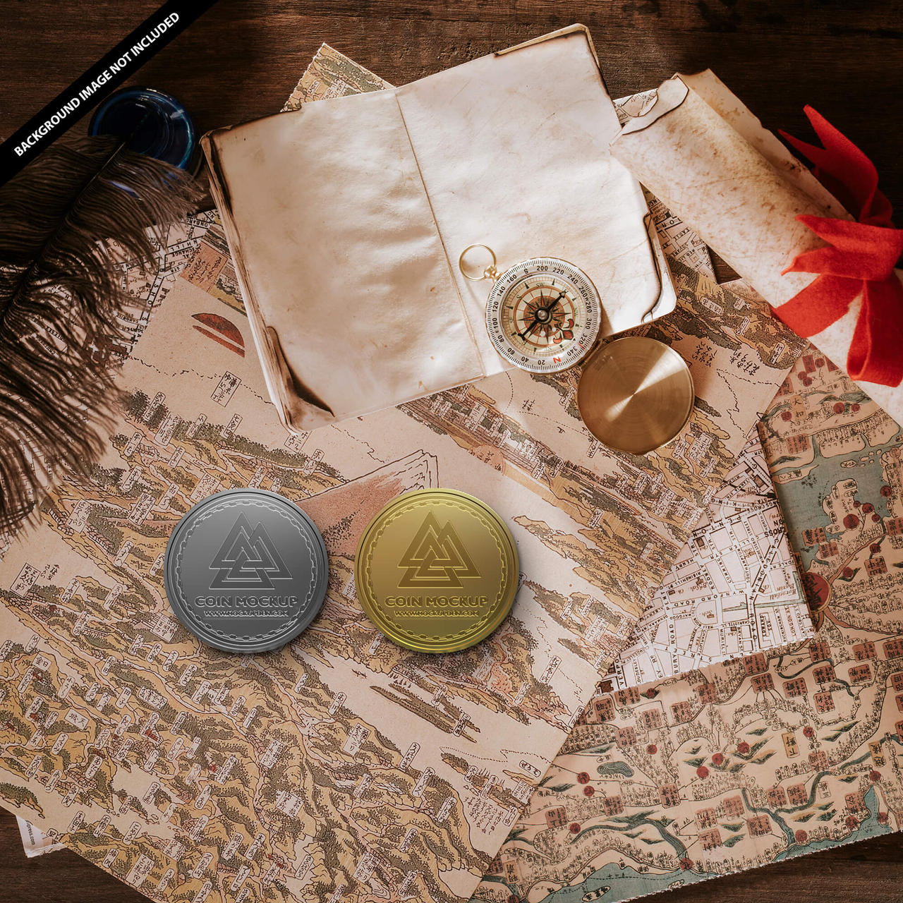 Download Free Gold And Silver Coin Mockups Psd Template By Mockupden On Deviantart