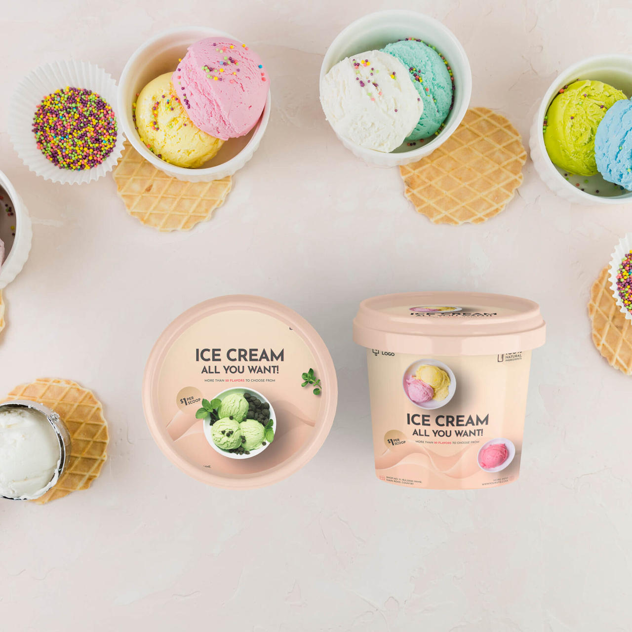 Download Free Ice Cream Cup Mockup Psd Template By Mockupden On Deviantart