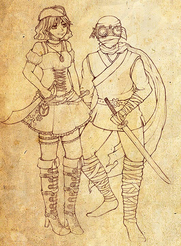 Steampunk Pirate and Ninja