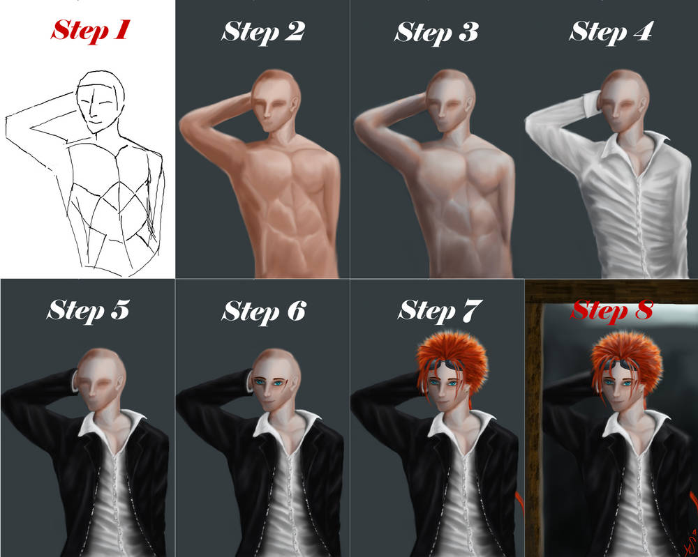Process Update Portrait Portrait Process Tutorial: Reno_010917 by VernichtenAlles on DeviantArt