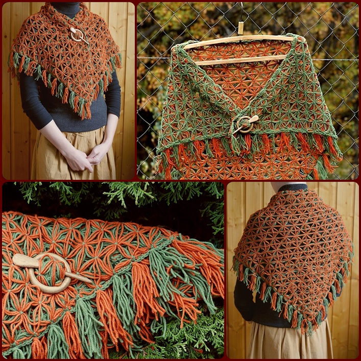 Shawl Wrap Autumn Leaves