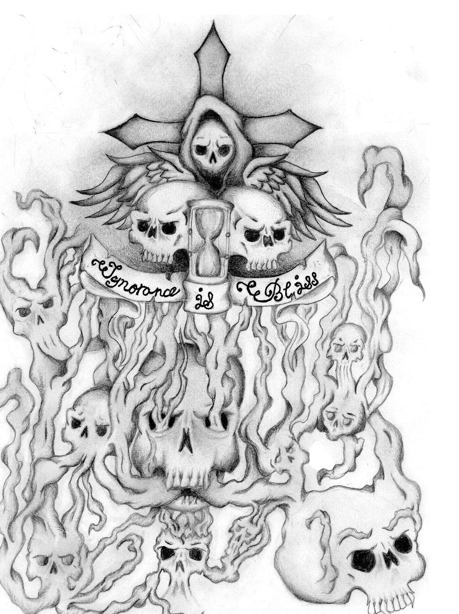 Ignorance is Bliss Skulls by LuxLutrisInAtrum on DeviantArt