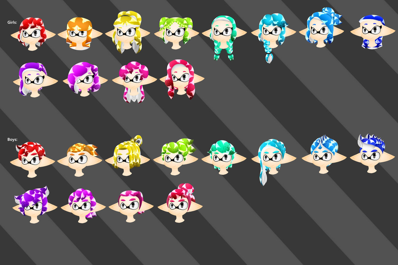 Inklings Hairstyles by ZaratheOctoling on DeviantArt
