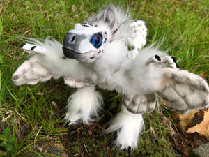 Snowy Owl Raptor Art Doll