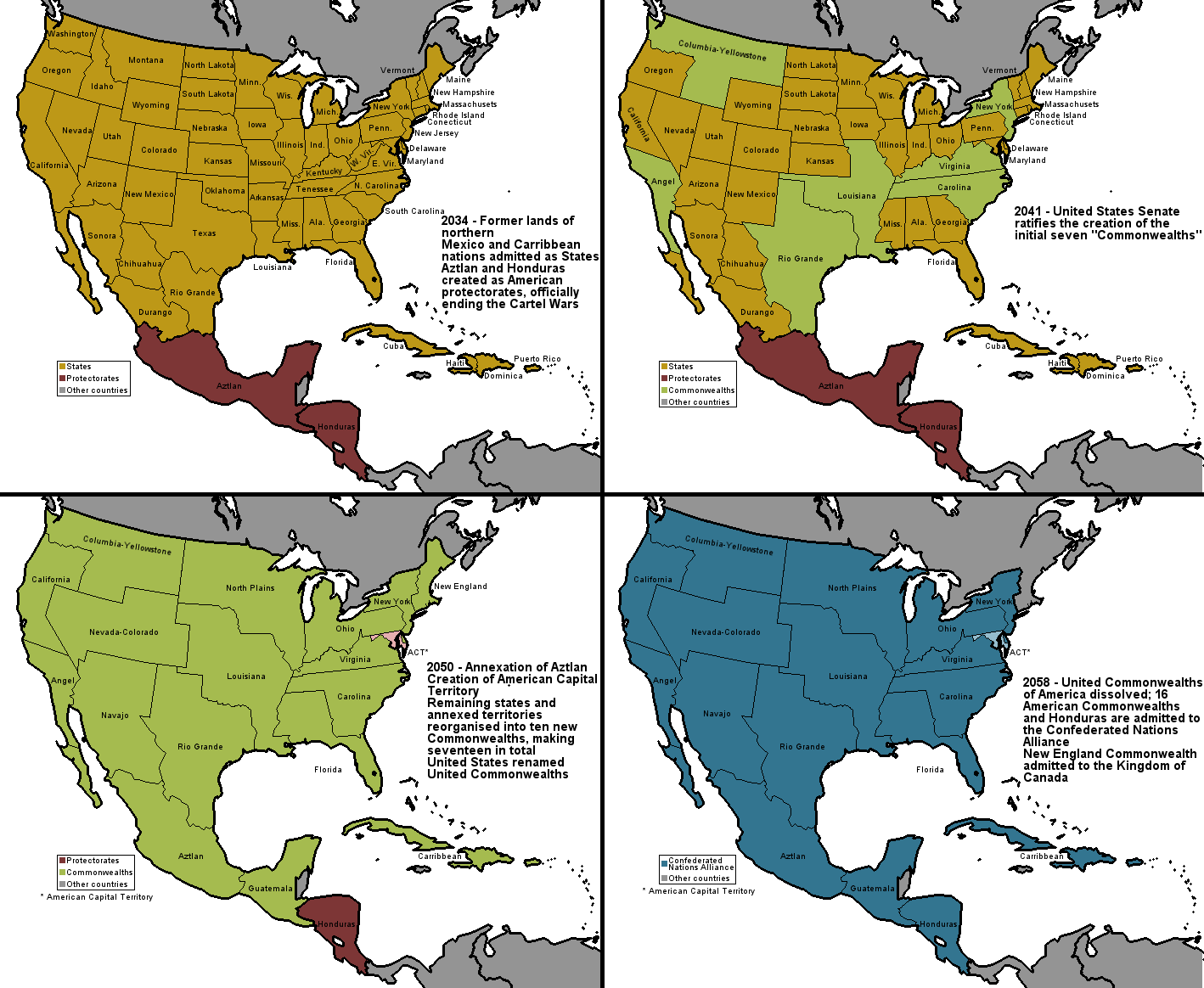 USA, 2034-2058 - GA timeline