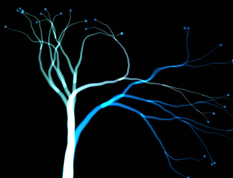 blue tree