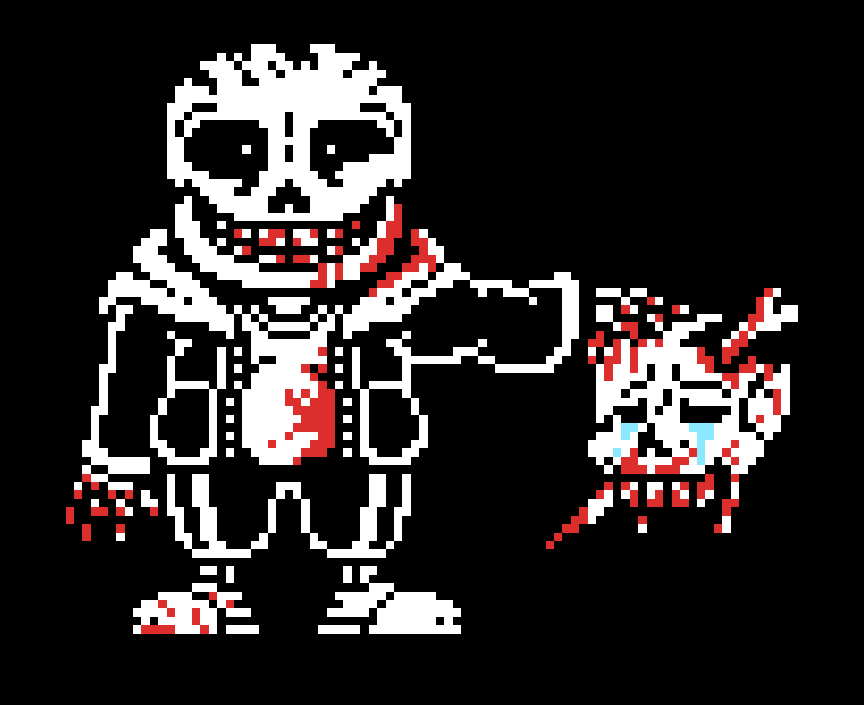 spookafie on X: tried out pixel art #sans #insanitysans