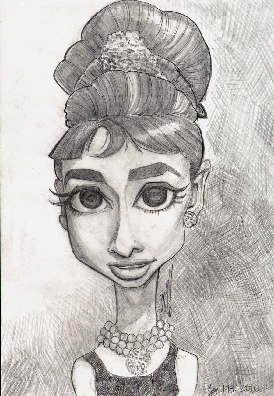 Audrey Hepburn Caricature