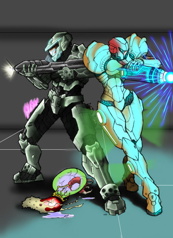 Master Chief and Samus Aran