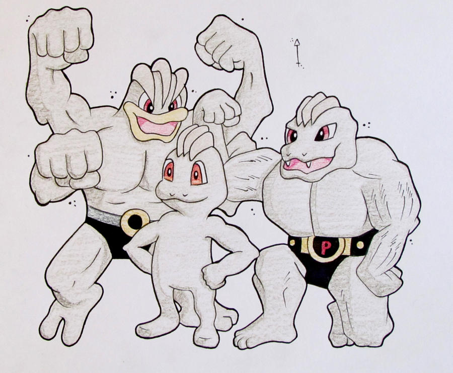 Machop Evolution by Hurek on DeviantArt