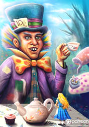 Mad  Hatter Illustration by AnthonyChristou