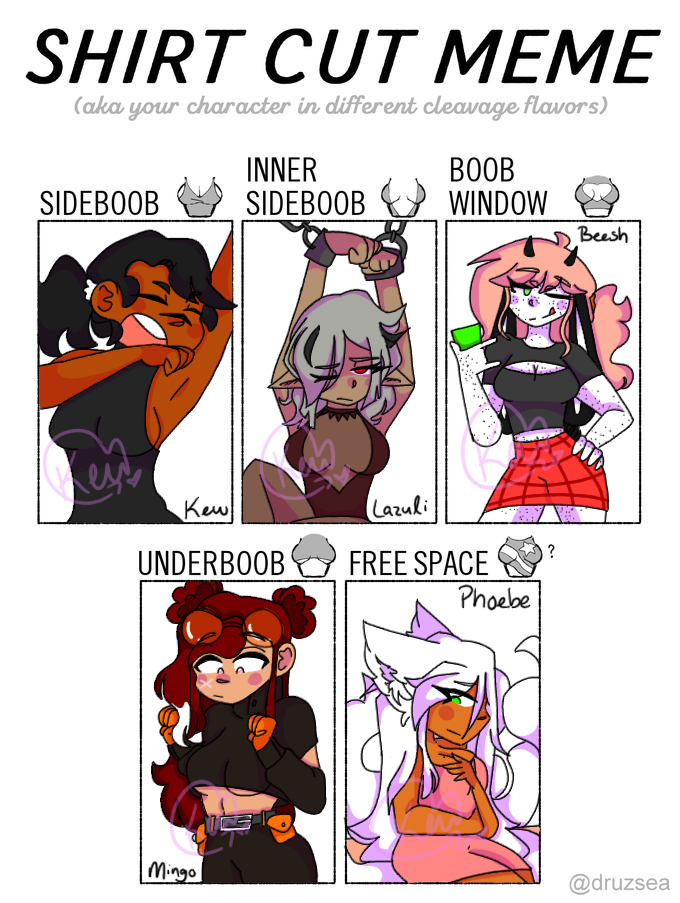Shirt cut meme by TricketLeetheCat on DeviantArt