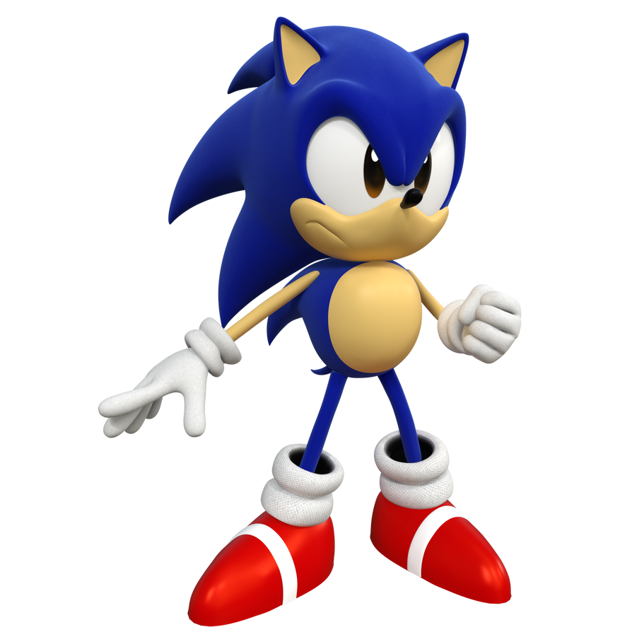 Classic Deviantart New Classic Sonic 3D Model by meanbeanman on DeviantArt
