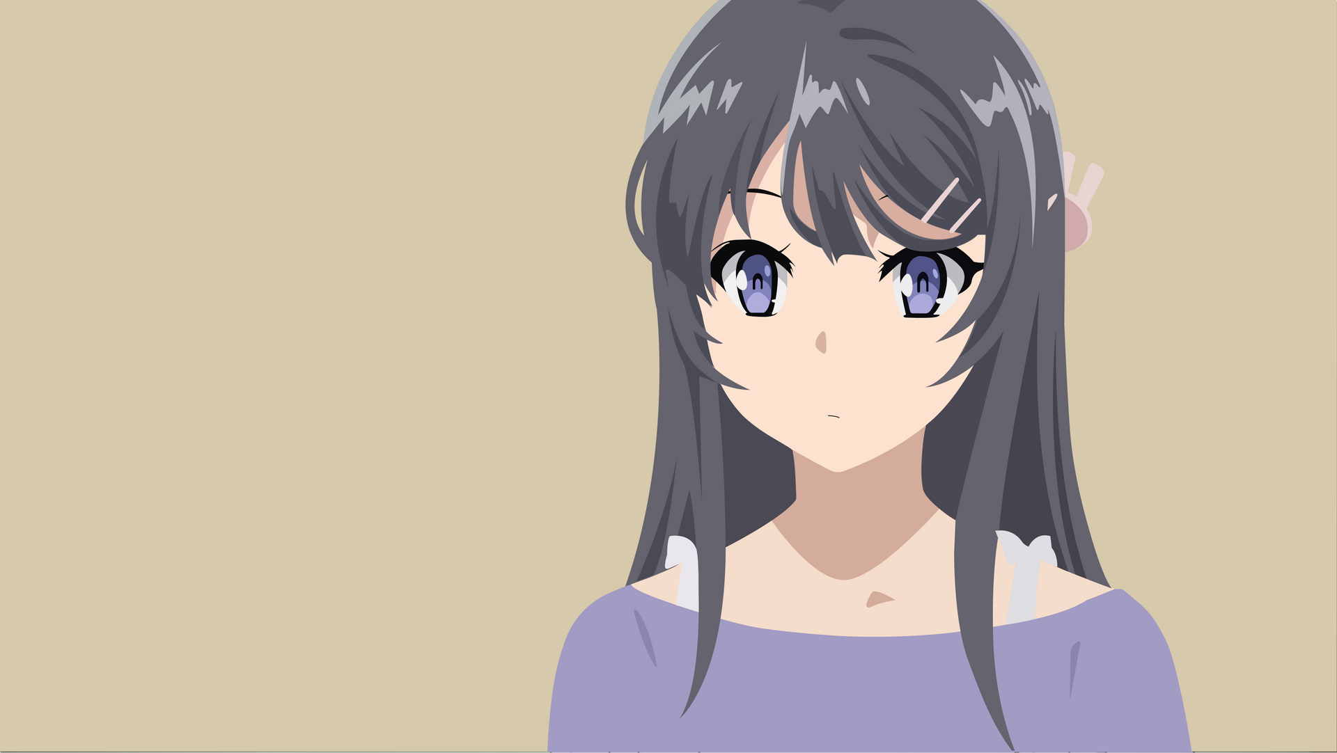 mai sakurajima minimalistic wallpaper
