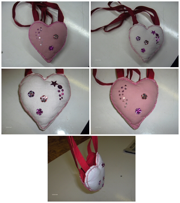 Small heart shaped bag