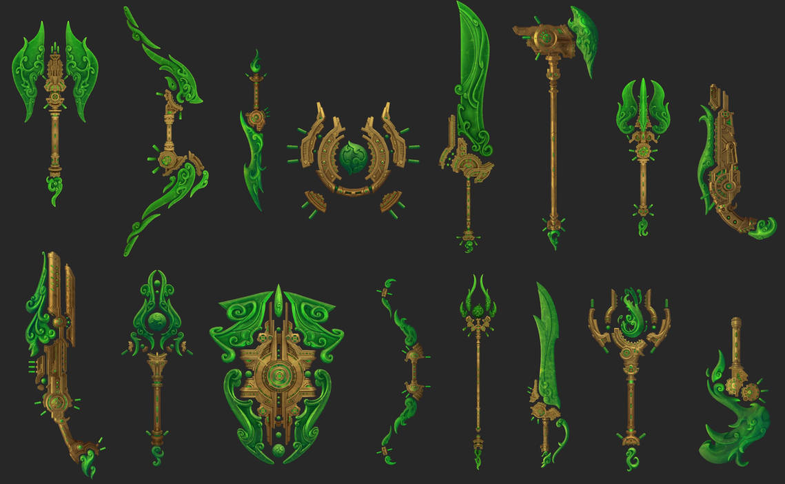 Jade Tech Weapons Set by Lilito3D on DeviantArt