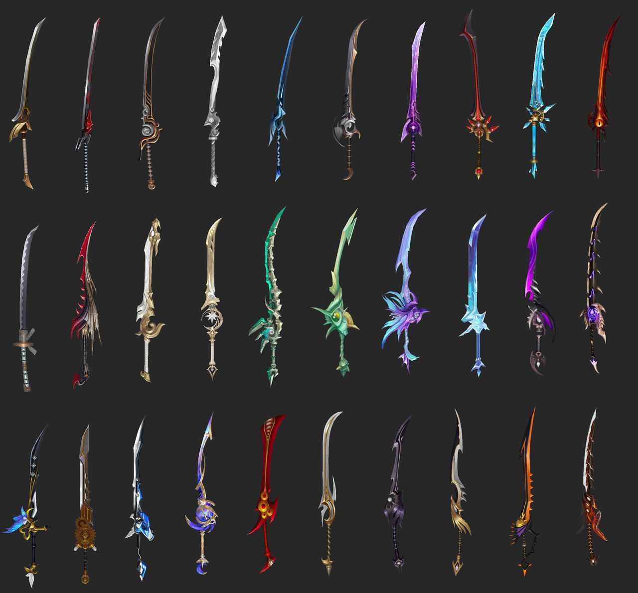 Deviantart Amazon Swords Pack With 30 Swords - Part 06 by Lilito3D on DeviantArt