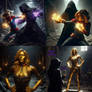 Captain Marvel turned into a golden statue 2