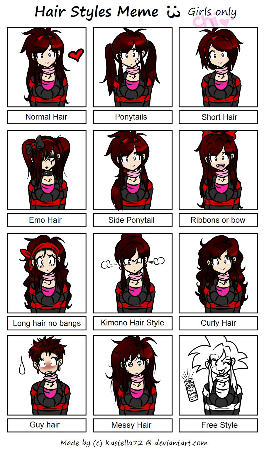 Hair Styles Meme - Chii by XxChiChixX on DeviantArt