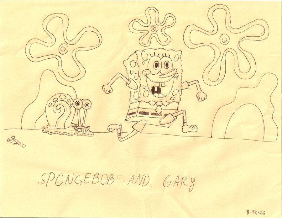 Spongebob and Gary by JackiePhantom13 on DeviantArt