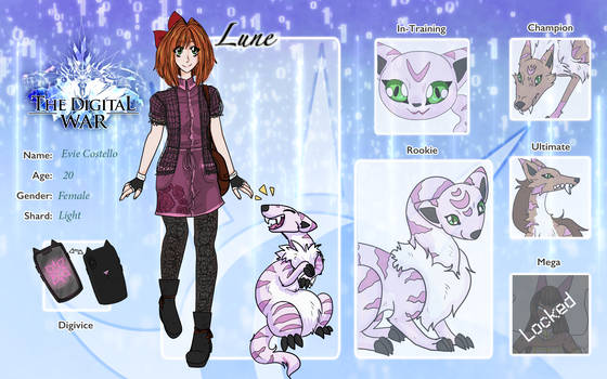 DW - Evie and Ferretmon (Leader of Light)