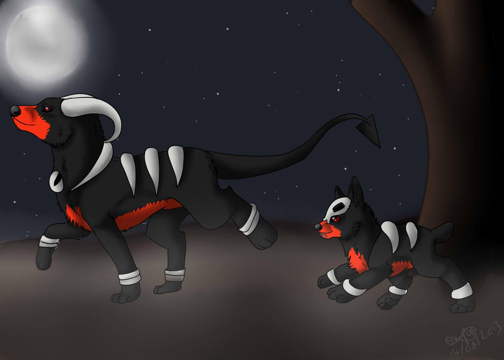 Houndoom And Houndour