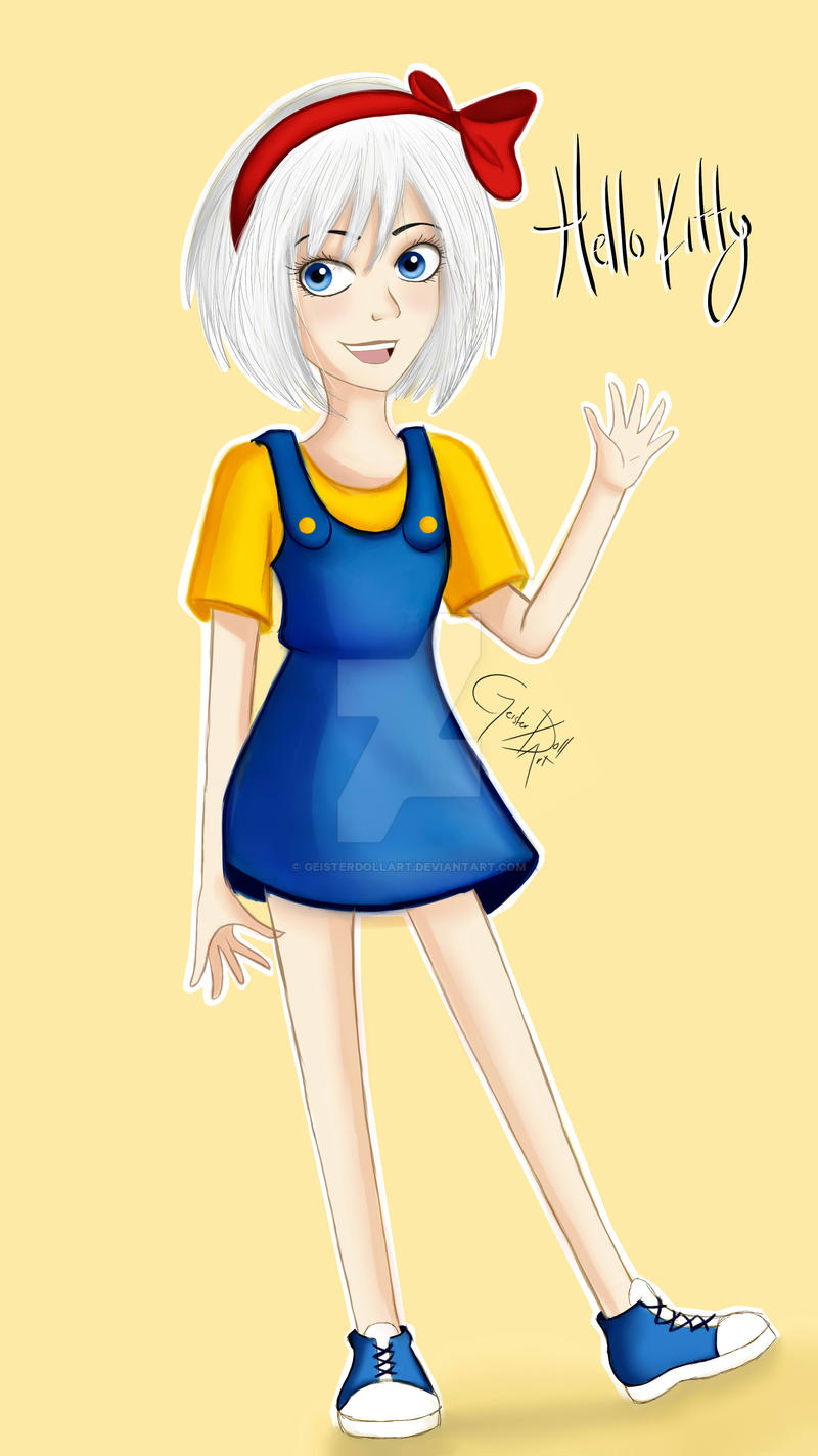 Hello Kitty Human by GeisterDollArt on DeviantArt