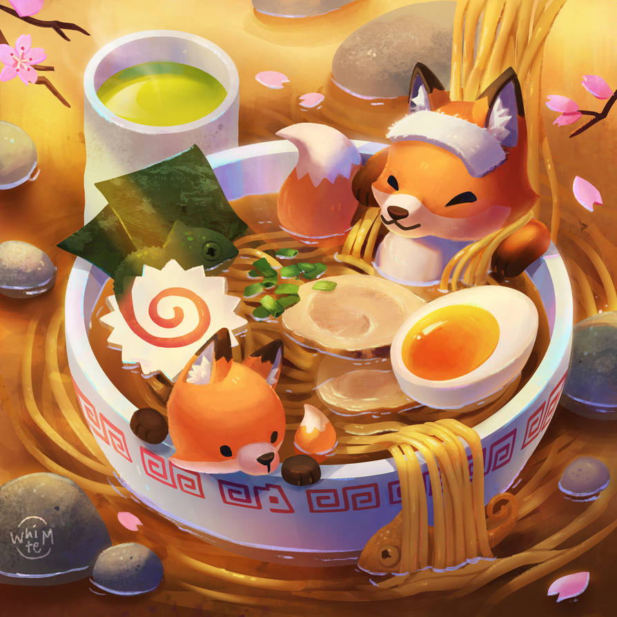 Ramen Fox by whitem-mt on DeviantArt