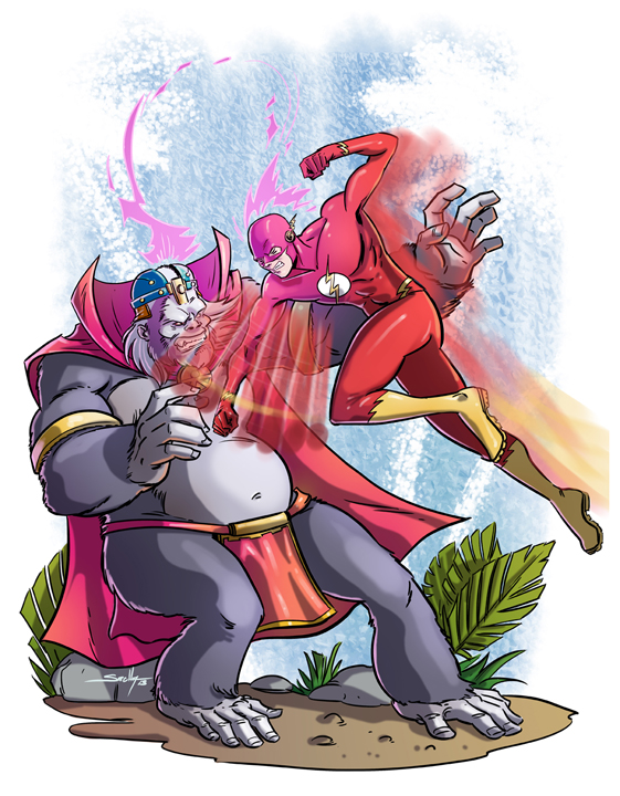 Flash vs Gorilla Grodd