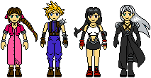 NES FFVII Characters