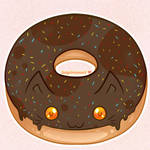 Kitty Donut Choco with Sprinkles