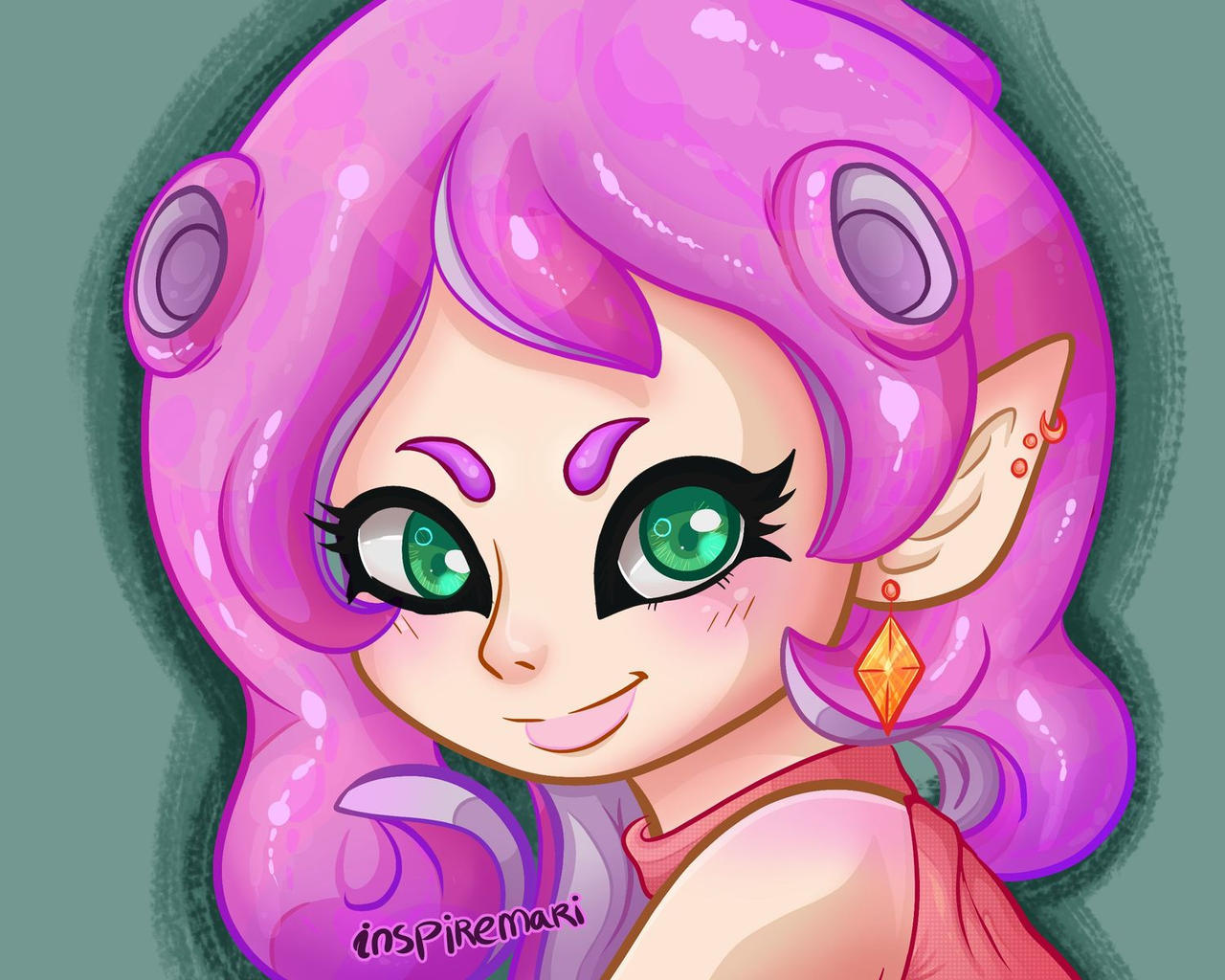 Pink Octoling OC, Splatoon 2 Fanart by InspireMari on DeviantArt