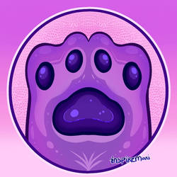 Kawaii Purple Cat Paw