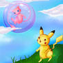 Mew and Pikachu