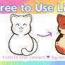 Free to Use: Happy Kitty Lineart