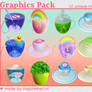 Colorful Teacups Graphics Pack