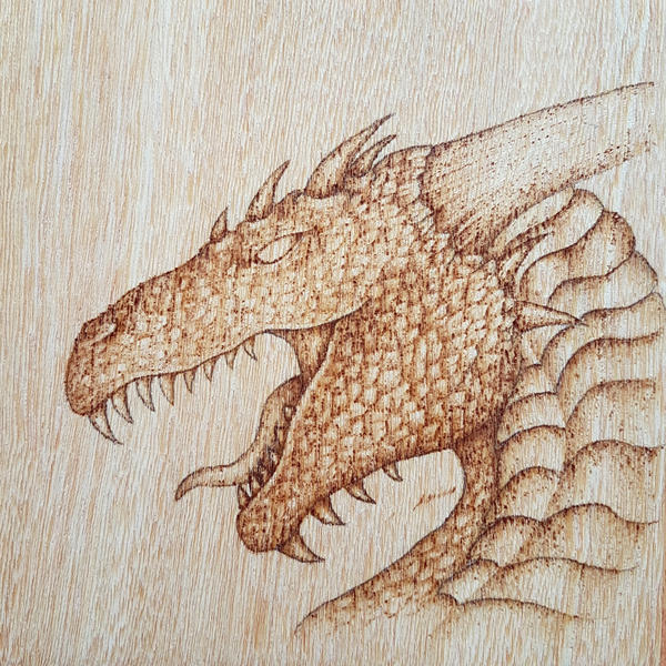 Dragon pyrography by Nymonyrya on DeviantArt