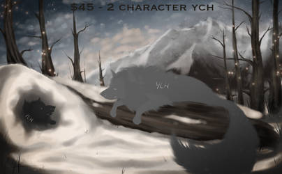 (2 slots) Winter wonderland - $45 2 character ych