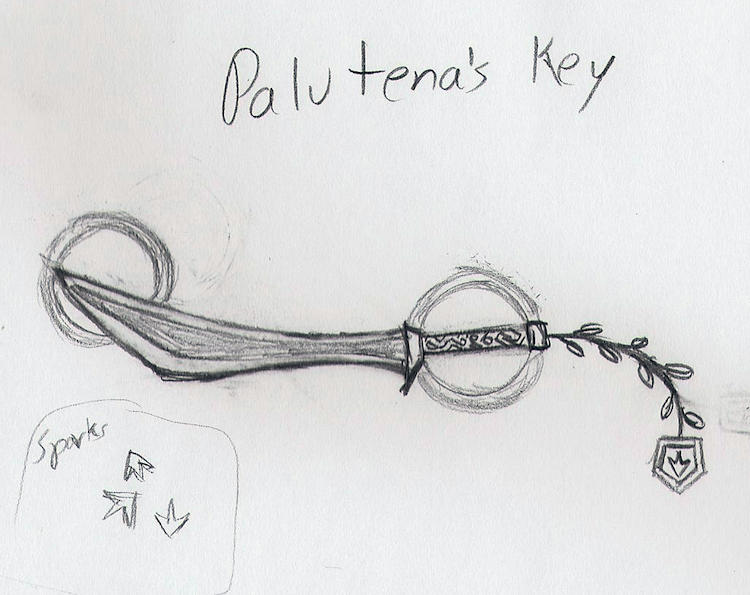 Palutena's Key (Kid Icarus keyblade)