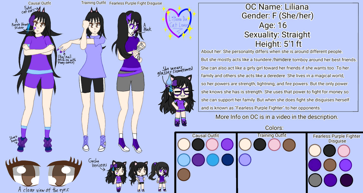 OC Reference by LilianaDaCatLover123 on DeviantArt
