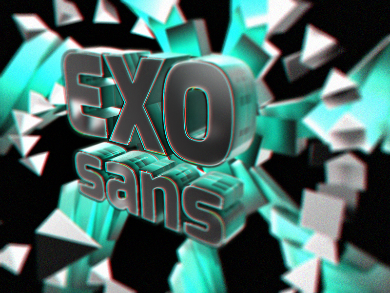 Exo Typeface Ilustration