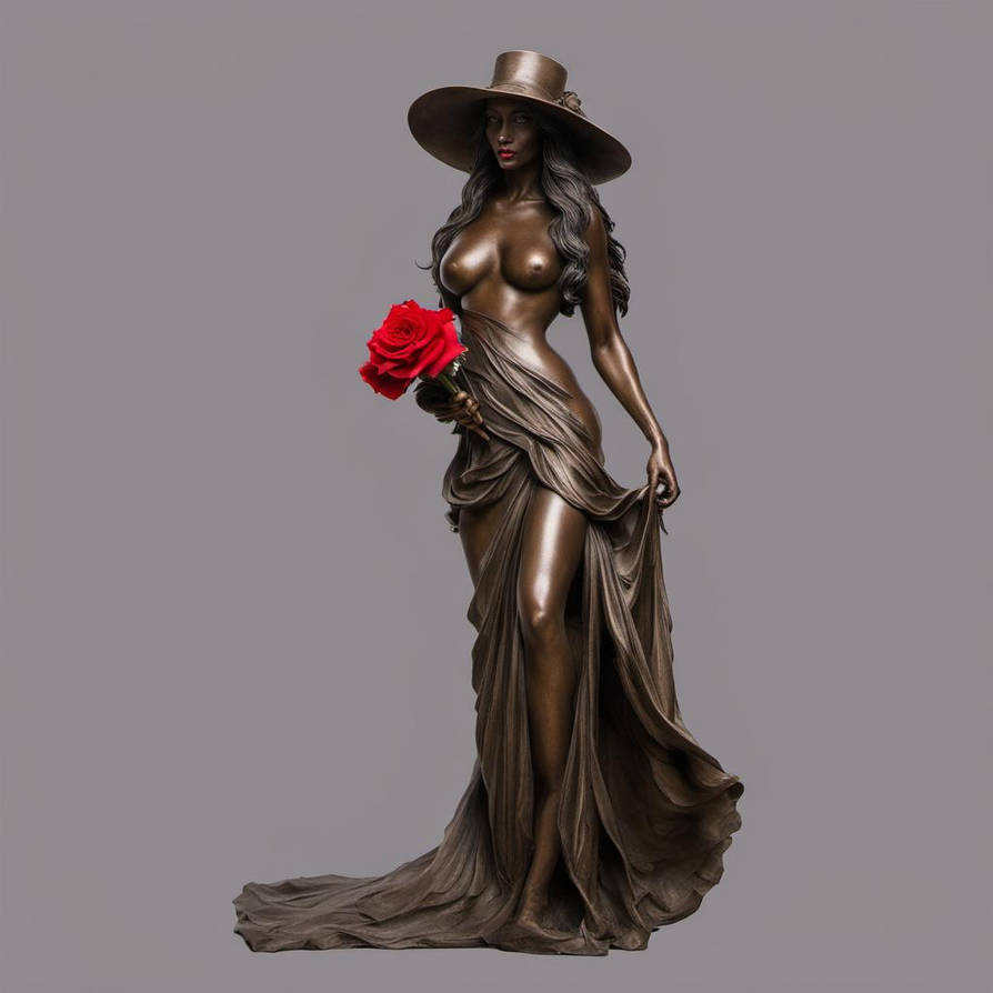 Bronze sculpture work, extremely shapely body, per by SANAT56 on DeviantArt