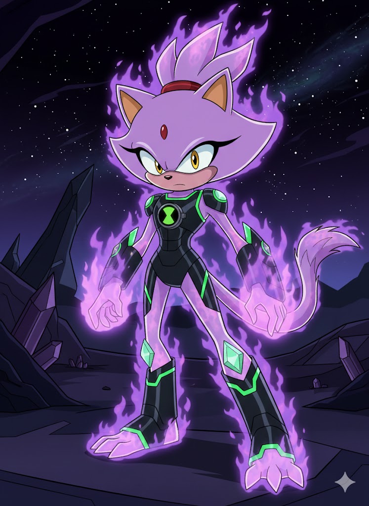 blaze the cat as alien in ben 10 alien force by akutuber on DeviantArt