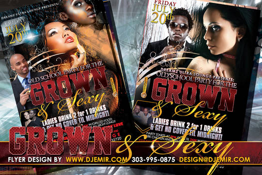 Grown and Sexy Flyer Design Florida