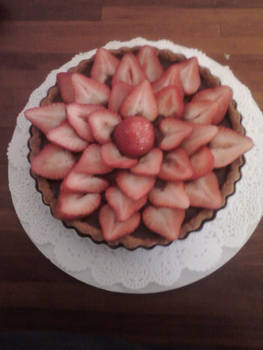 Strawberry and Chocolate Ganache Tart 1