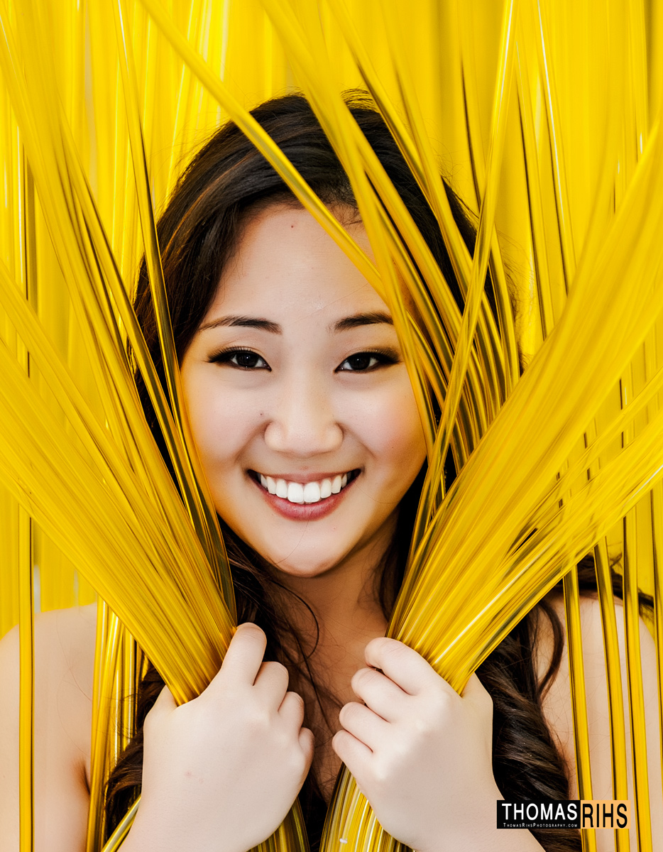 Headshot in yellow strings