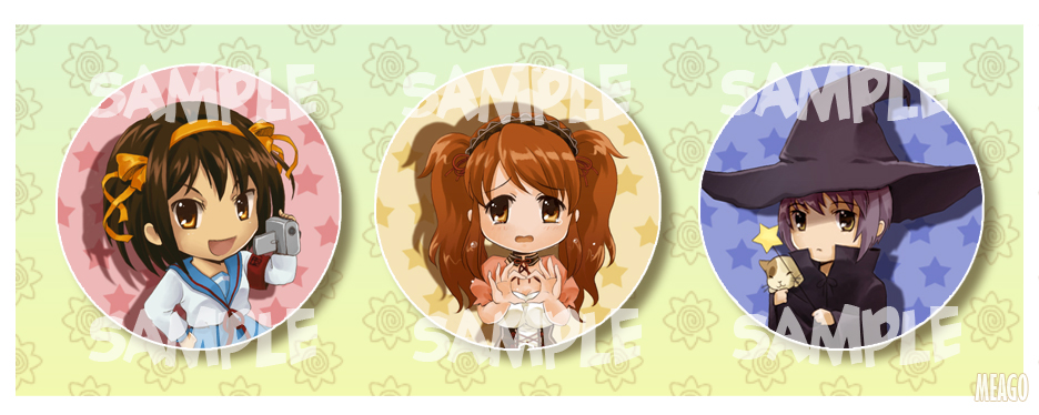 Haruhi button set  XD