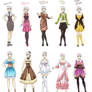 Various female clothes