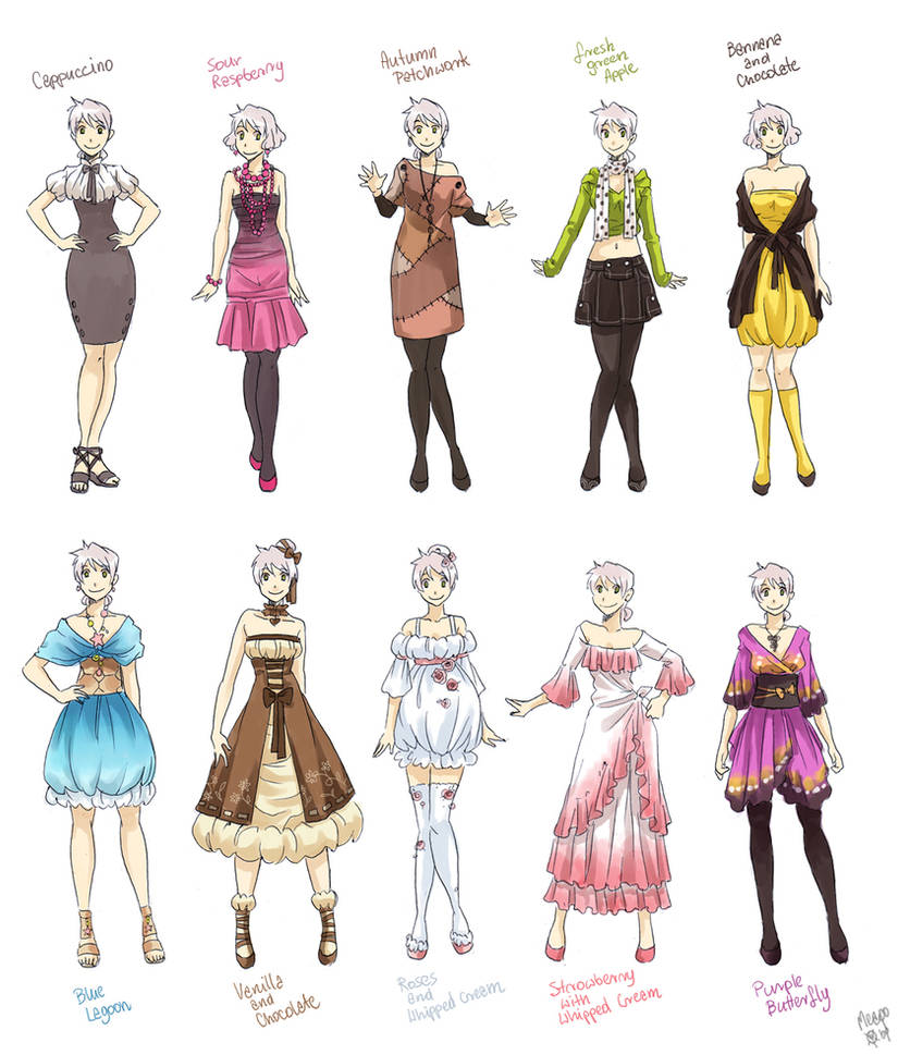 Various female clothes by meago